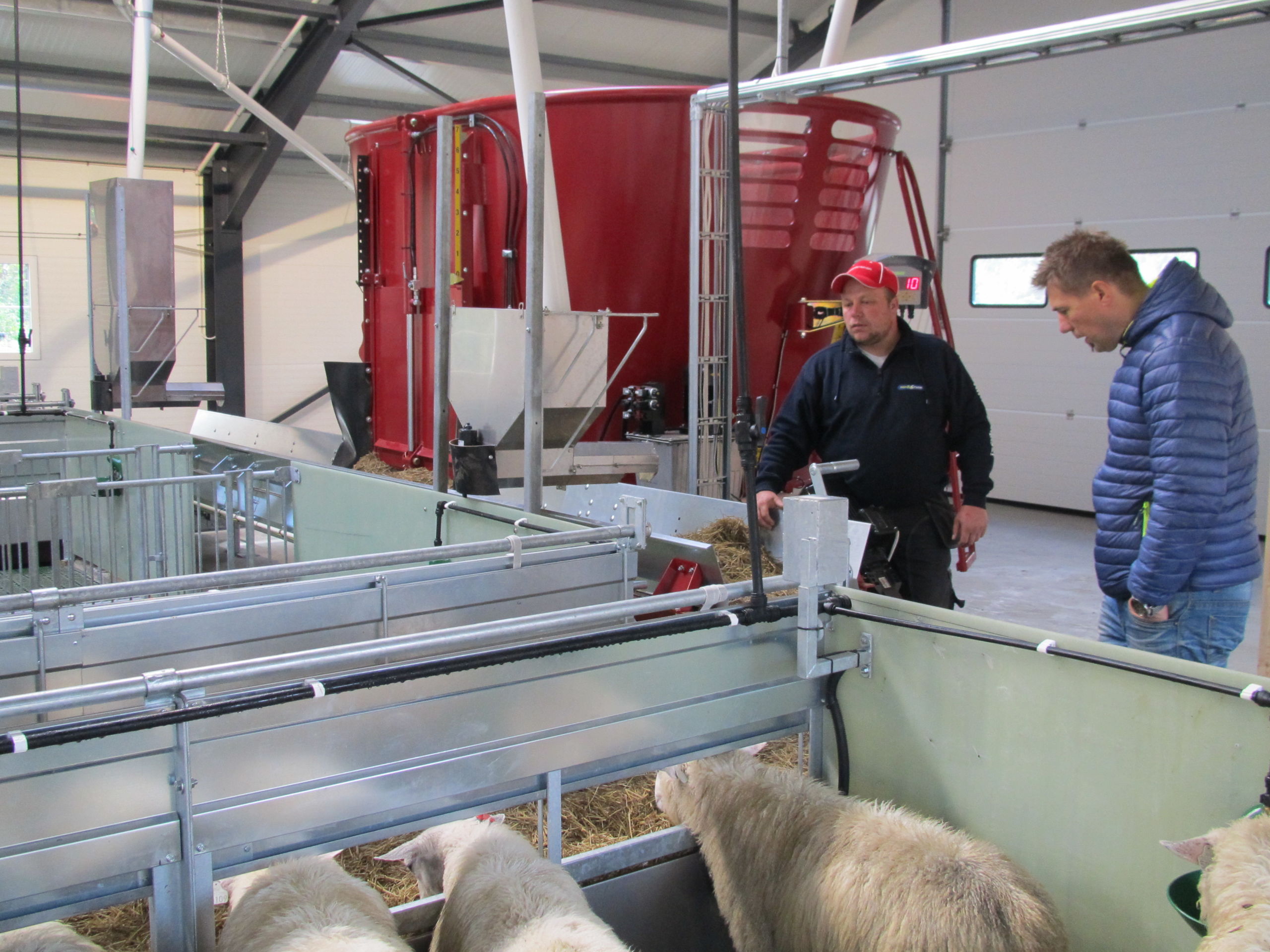 Nytt sauefjøs i stål og sandwich under oppføring på Skreia