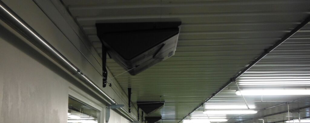 Friskluftsventiler i grisehus