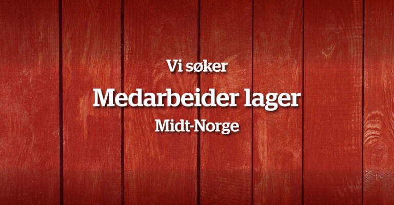 Medarbeider lager til Midt-Norge Medarbeider lager til Midt-Norge