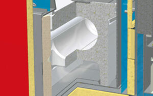 vedfyringsanlegg innvendig