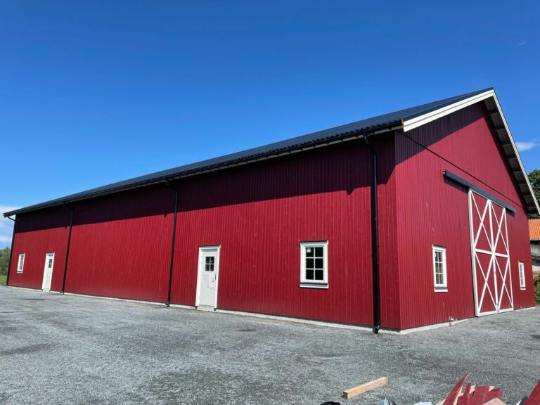 Frittstående uisolert lagerbygg