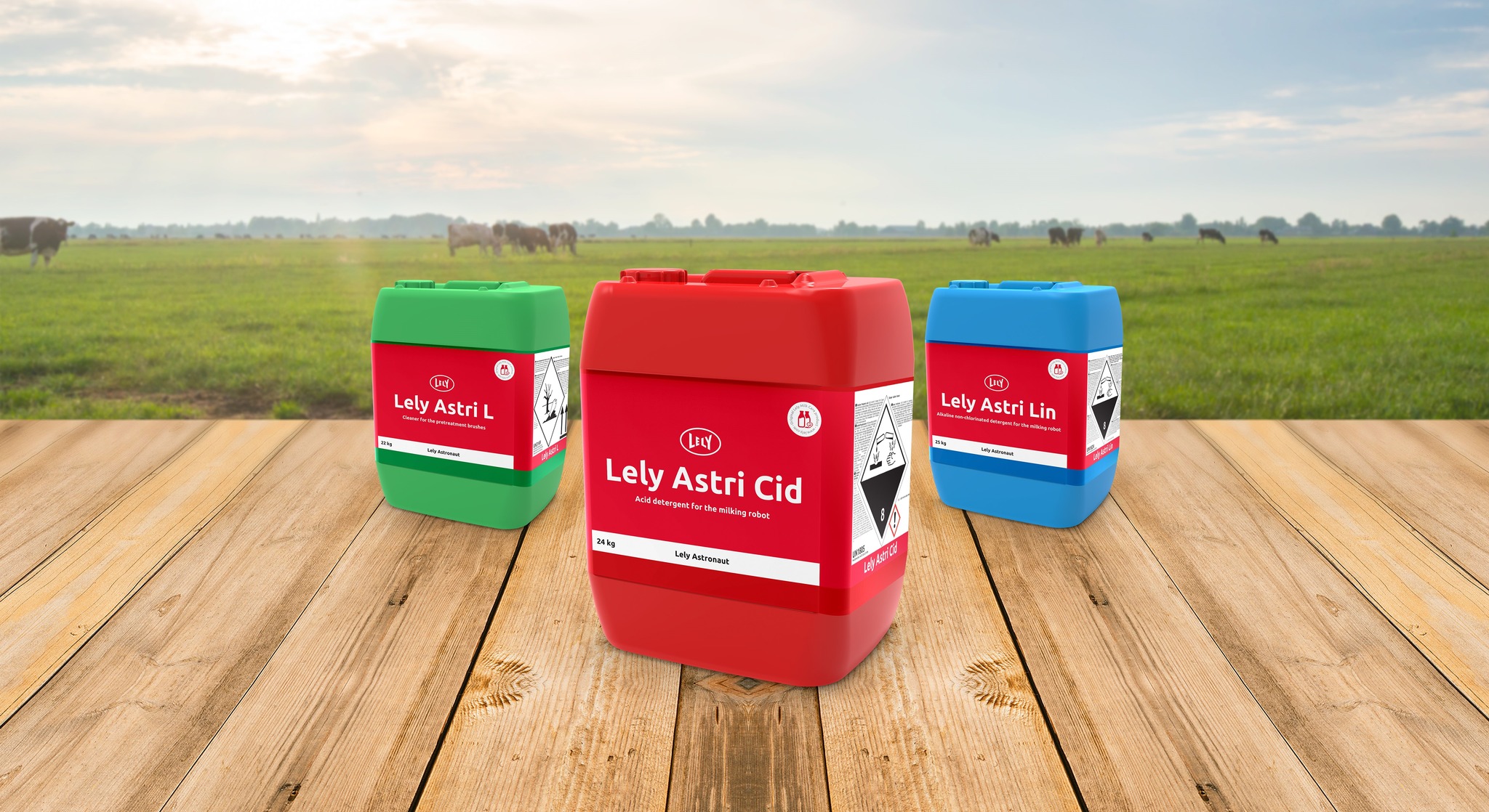 Forbruksvarer og rengjøringsprodukter til melkeroboter