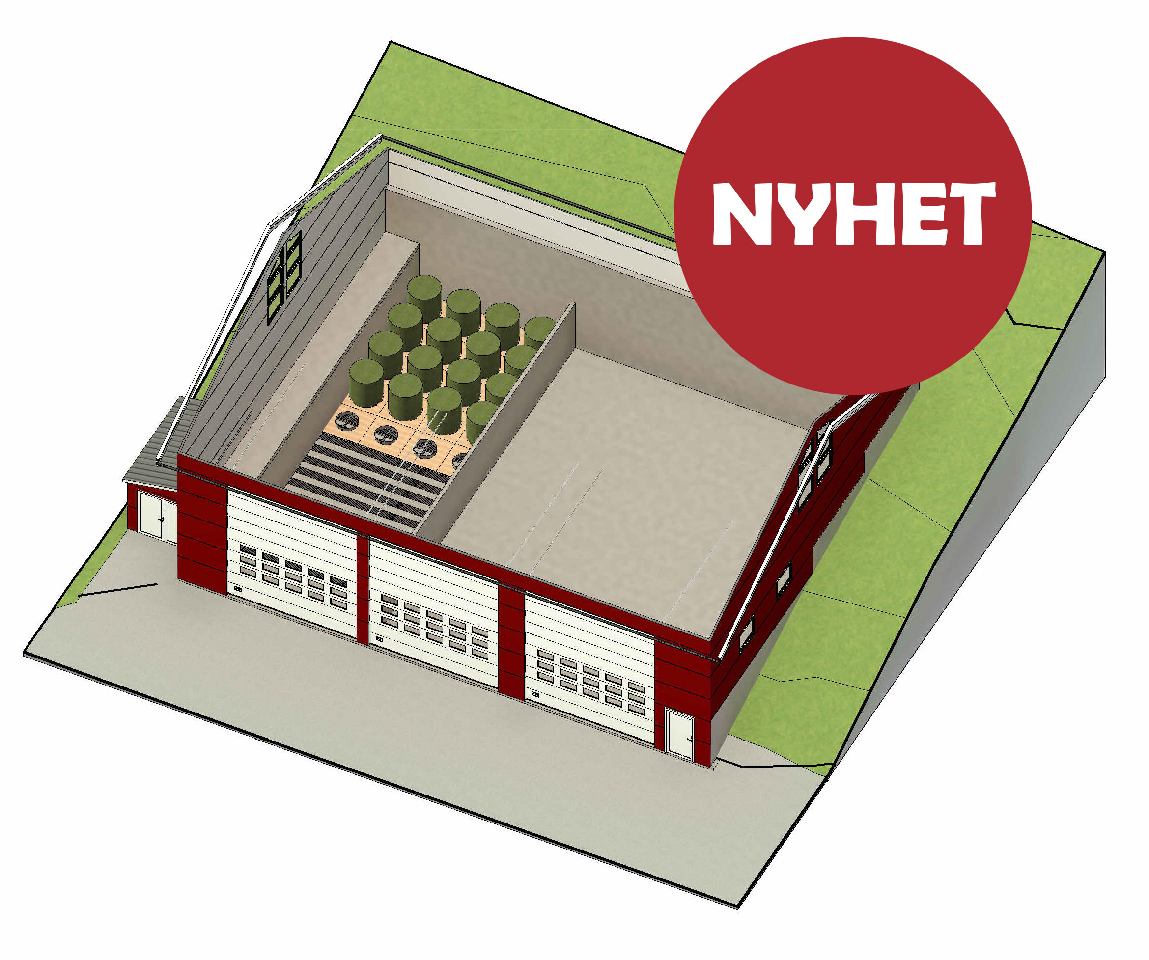 Tørk rundballer i våre plantørker