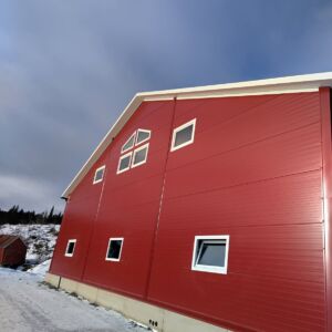 Lagerbygg i stål og sandwich hos Stian Molland. Steinkjer, 2025