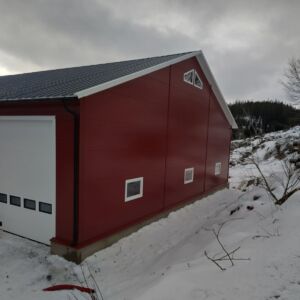 Lagerbygg i stål og sandwich hos Stian Molland. Steinkjer, 2025