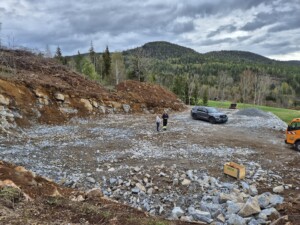 Byggeplass hos Mats-Peder Hvambsahl i Skollenborg, Kongsvinger