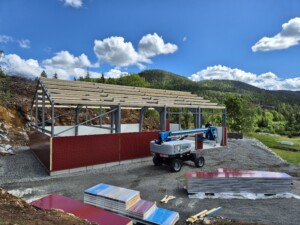 Byggeplass hos Mats-Peder Hvambsahl i Skollenborg, Kongsvinger