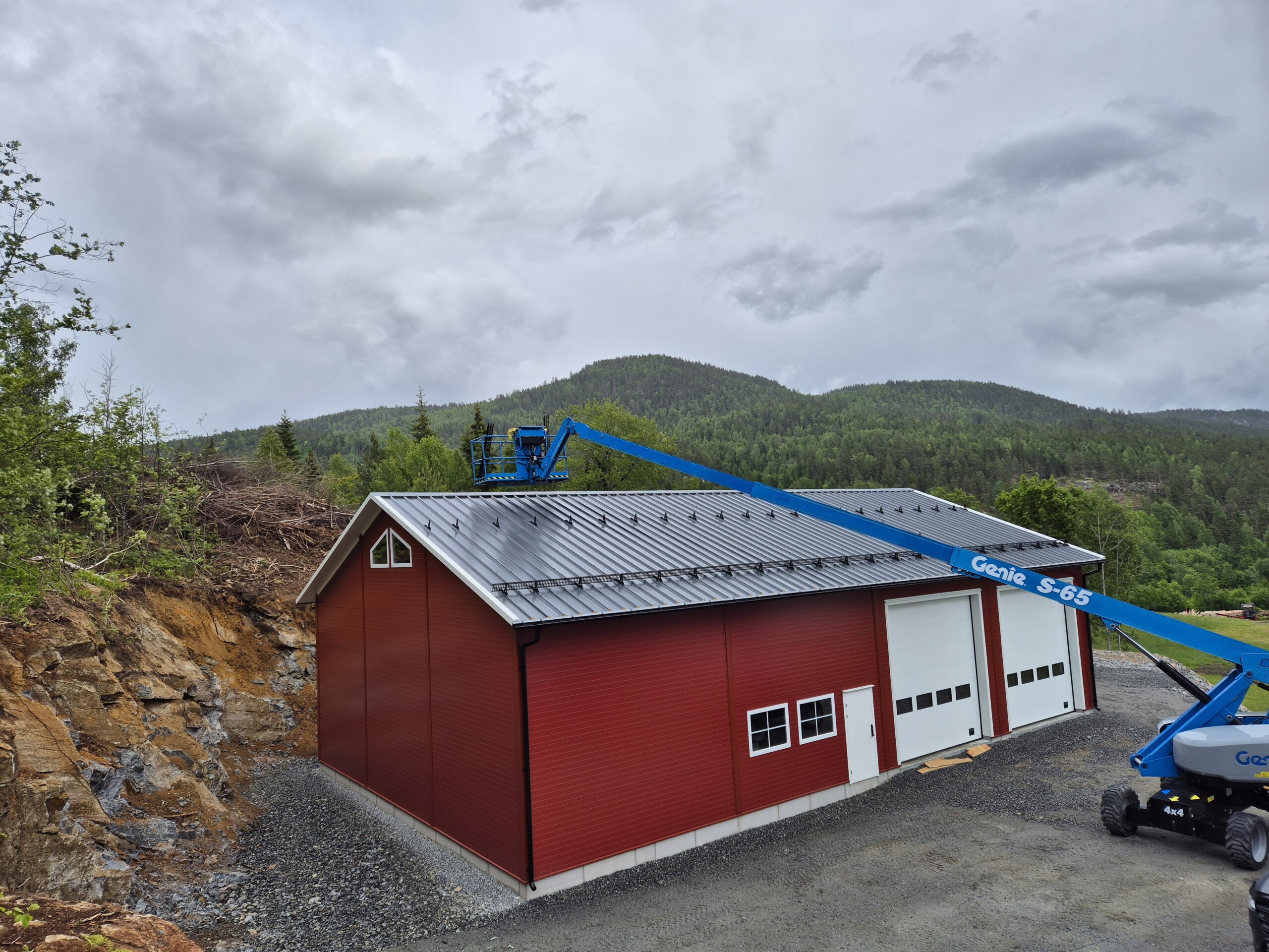 Lagerbygg i strålkonstruksjon hos Mats-Peder Hvambsahl i Skollenborg, Kongsvinger