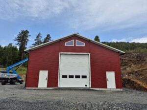 Lagerbygg i strålkonstruksjon hos Mats-Peder Hvambsahl i Skollenborg, Kongsvinger