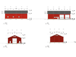 Lagerbygg i strålkonstruksjon hos Mats-Peder Hvambsahl i Skollenborg, Kongsvinger