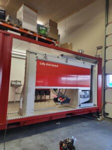 Seterdrift med mobil Lely Astronaut melkerobot i container