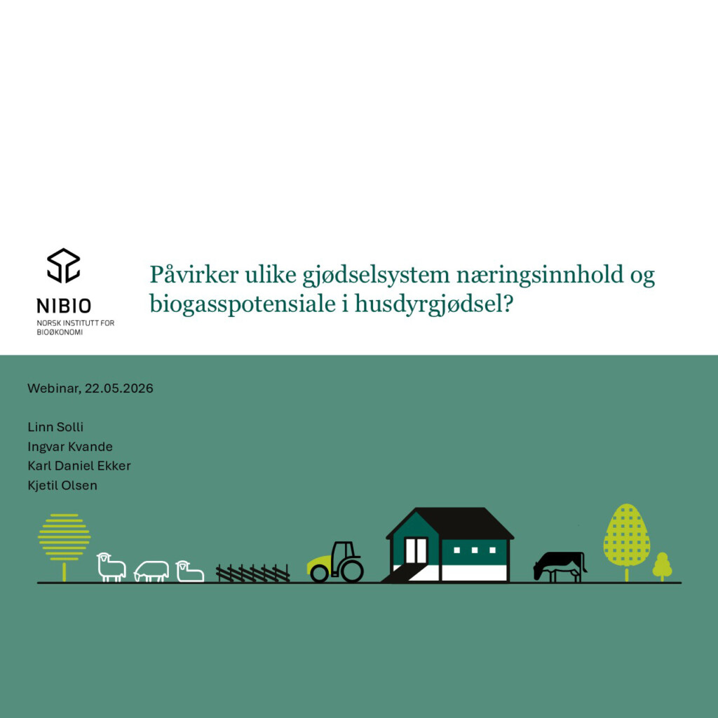 Påvirker ulike gjødselsystem næringsinnhold og biogasspotensiale i husdyrgjødsel?