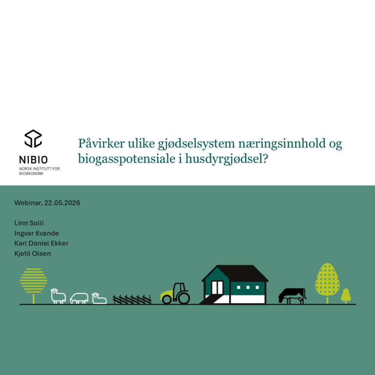 Påvirker ulike gjødselsystem næringsinnhold og biogasspotensiale i husdyrgjødsel?